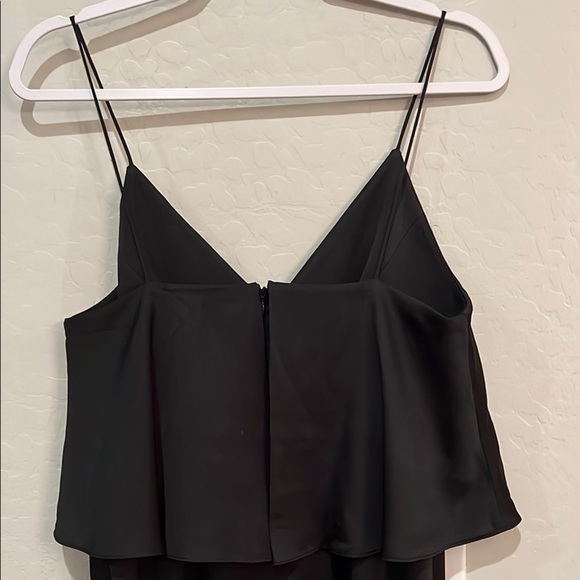 Shona Joy Black Luxe Frill Tulip Hem Maxi cocktail party wedding dress size 6 - Picture 6 of 9